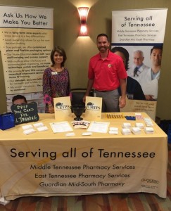 Sherry Nix (Sales and Account Manager at MTPS and ETPS) and Ben Clark (Sales and Marketing Manager at Guardian Pharmacy Mid-South) at the Tennessee Alliance for Children and Families 12th Annual Education and Leadership Conference